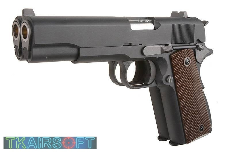 WE 1911 DOUBLE BARREL GBB PISTOL BK