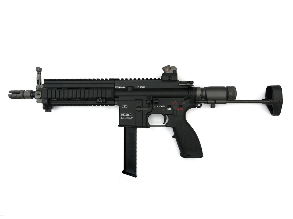 TK CUSTOM / WE HK416C PCC GBB RIFLE BK (FULL MARKING)