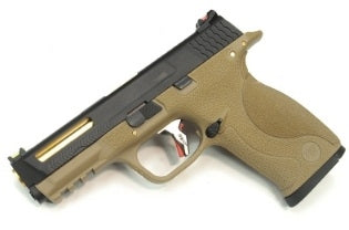 WE BIG BIRD / M&P9 T3B GBB Airsoft ( Black Slide / Gold Barrel / Tan Frame )