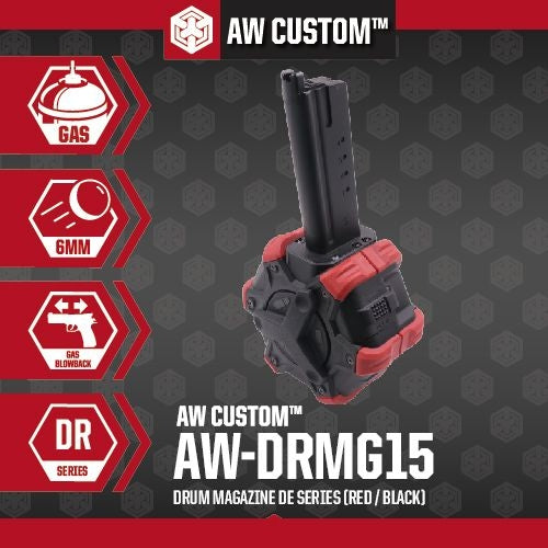 AW Custom Desert Eagle Drum Mag Red (AW-DRMG15)