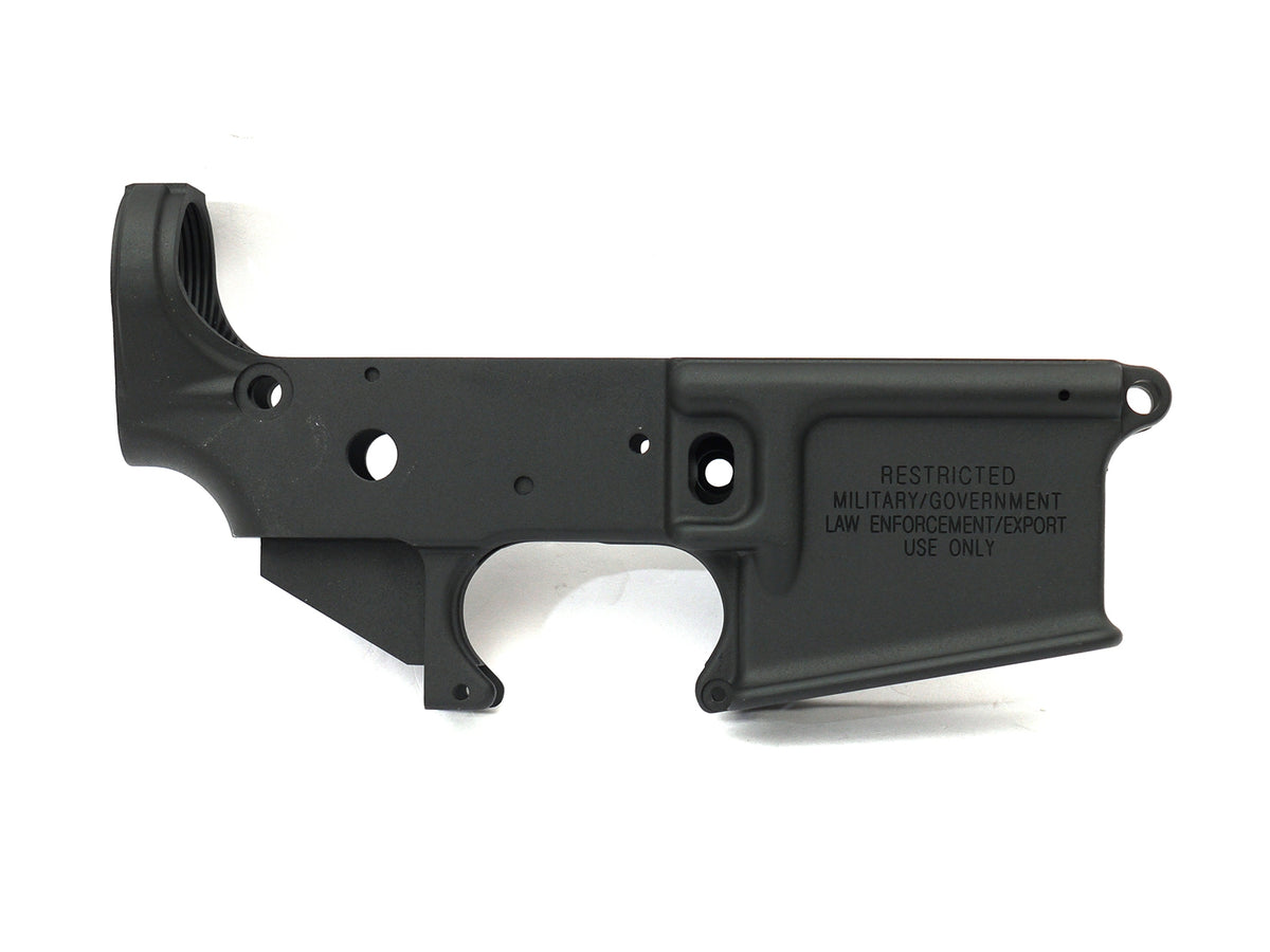 TK CUSTOM / WE M4 GBB LOWER FRAME BK (MILITARY MARKING)