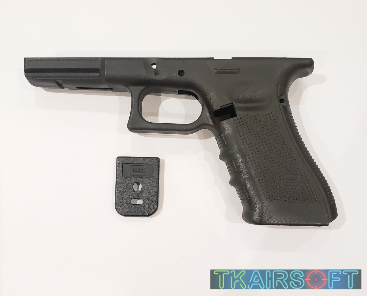 TK CUSTOM / WE G17 GEN4 LOWER FRAME & MAG BASE BK (FULL MARKING)