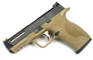 WE BIG BIRD / M&P9 T4B GBB Airsoft ( Black Slide / Silver Barrel / Tan Frame )