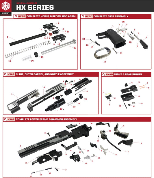 AW Custom HX10 Series Replacement Parts