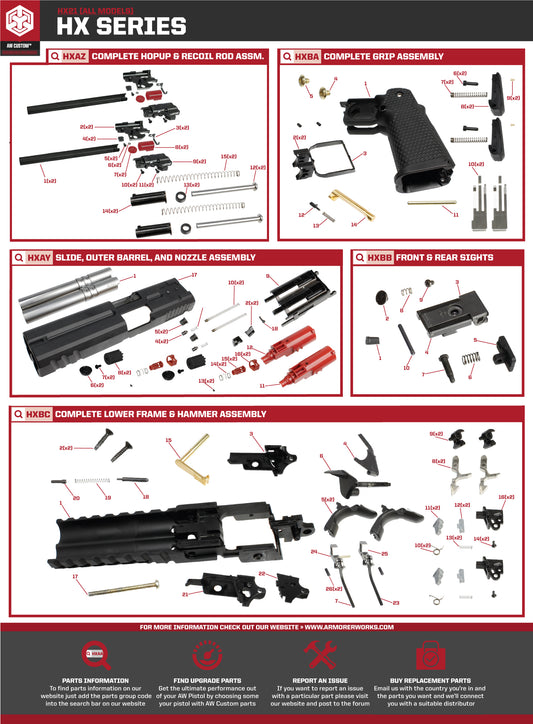 AW Custom HX21 Series Replacement Parts