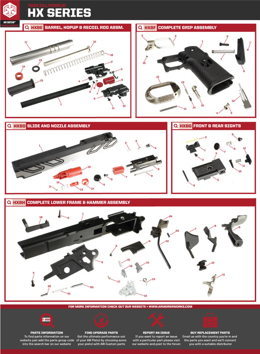 AW Custom HX23 Series Replacement Parts