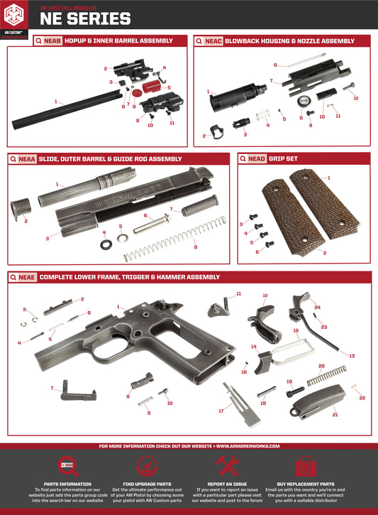 AW Custom NE20 Series Replacement Parts