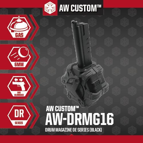 AW Custom Desert Eagle Drum Mag Black (AW-DRMG16)