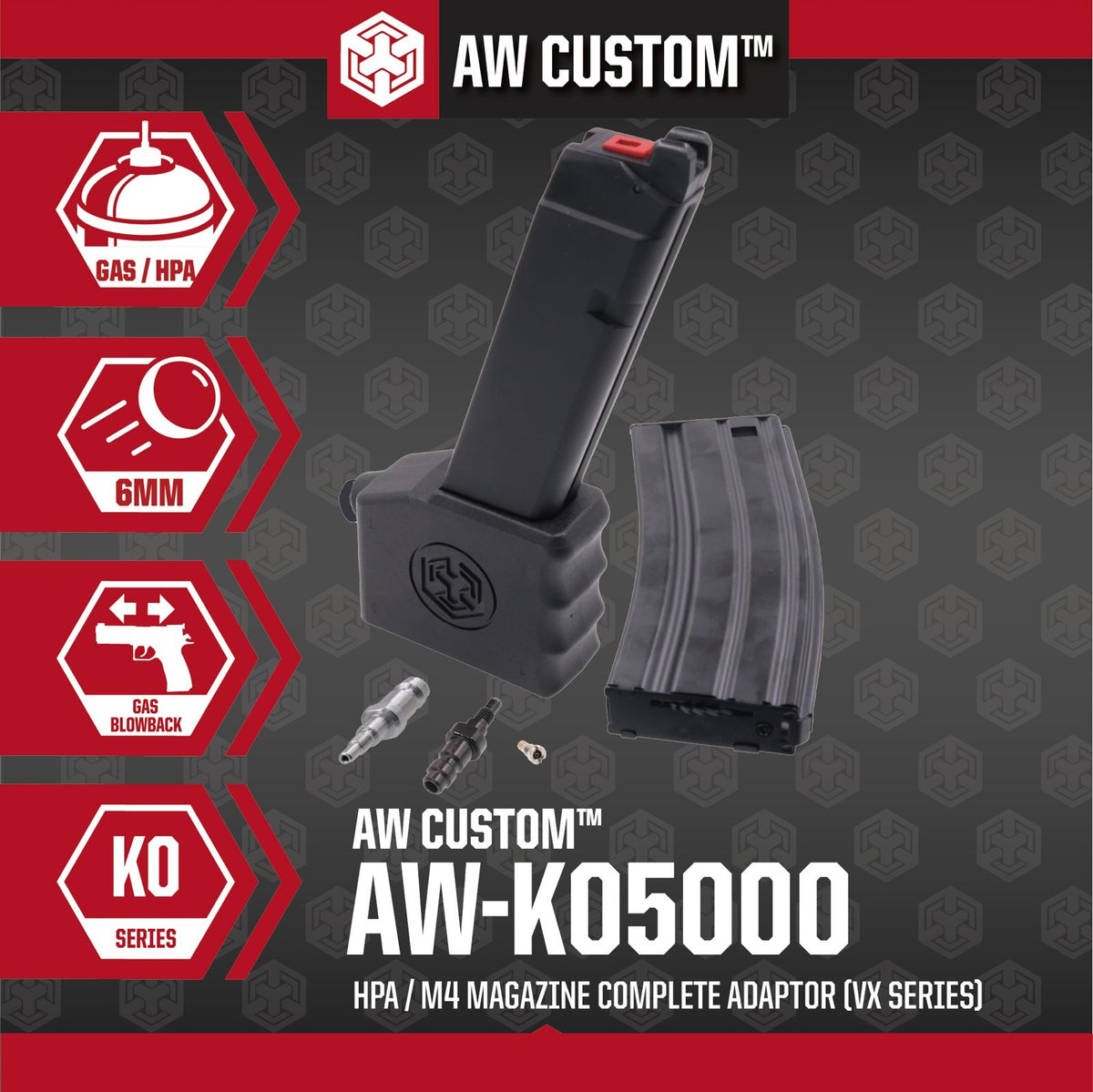 AW Custom HPA / M4 Magazine Complete Adaptor (VX Series)