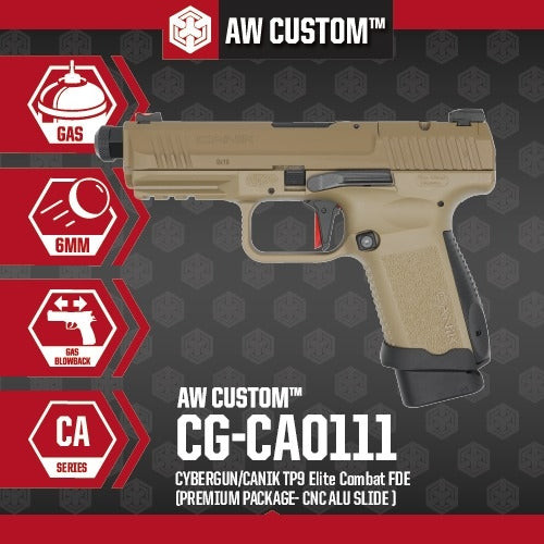 Cybergun CANik TP9 Elite Combat FDE (Premium Package - CNC Aluminium Slide)