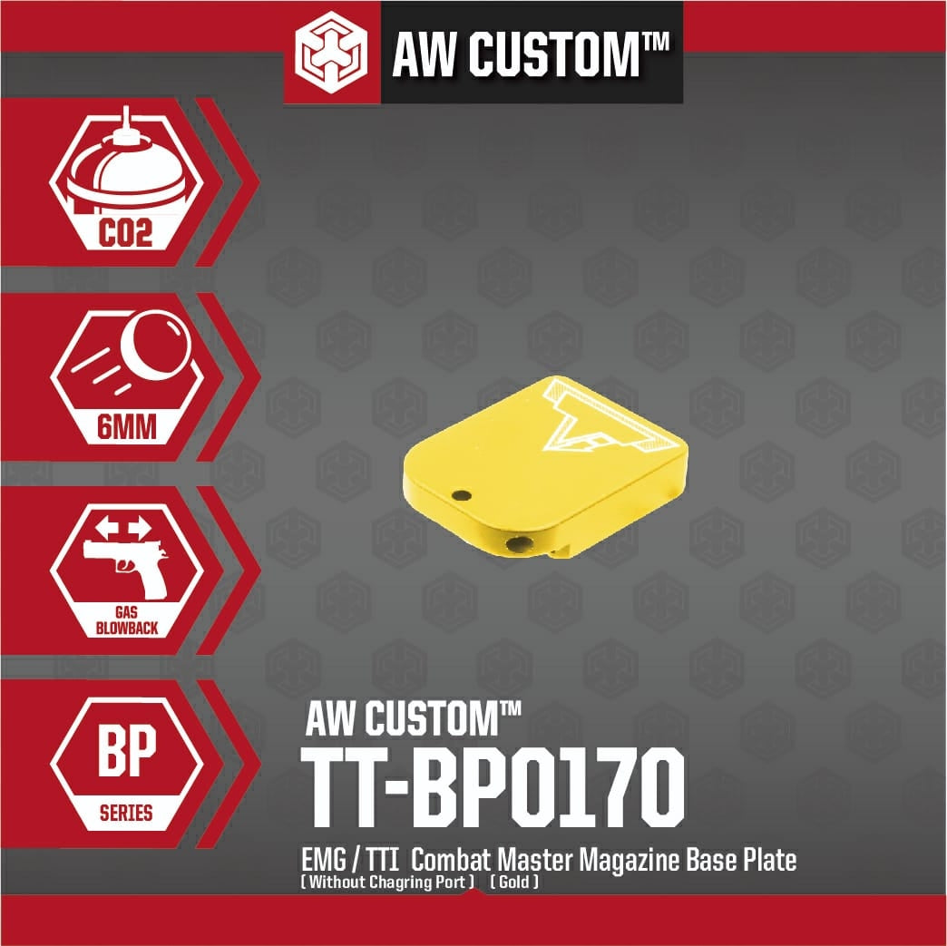 EMG / TTI COMBAT MASTER MAGAZINE BASE PLATE (NO CHARGING PORT-GOLD)