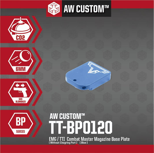 EMG / TTI COMBAT MASTER MAGAZINE BASE PLATE (NO CHARGING PORT - BLUE)