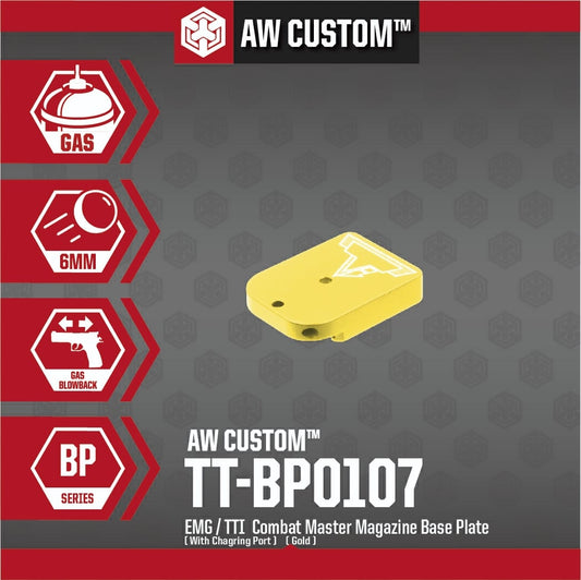 EMG / TTI COMBAT MASTER MAGAZINE BASE PLATE (WITH CHARGING PORT-GOLD)