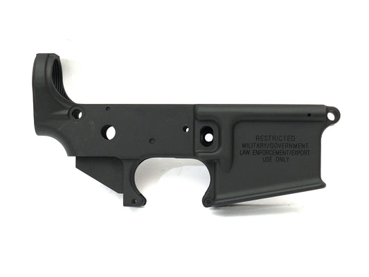 TK CUSTOM / WE M4 GBB LOWER FRAME BK (MILITARY MARKING)