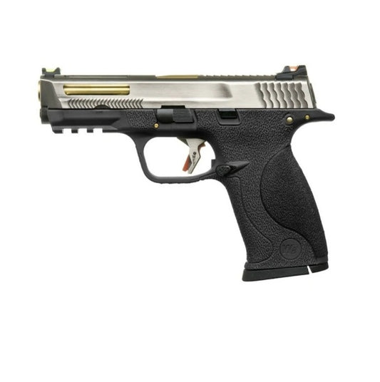 WE BIG BIRD / M&P9 T5B GBB Airsoft ( Silver Slide / Gold Barrel / Black Frame )