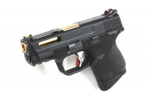 WE SMALL BIRD / M&P9 Compact T1B GBB PISTOL ( Black Slide / Gold Barrel / Black Frame ) (AUTO)