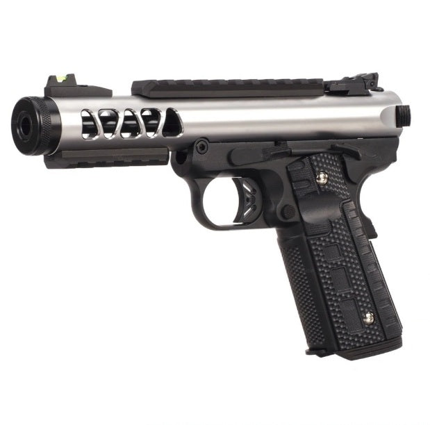 WE 1911 GALAXY GBB PISTOL (SV SLIDE / BK FRAME) TYPE B