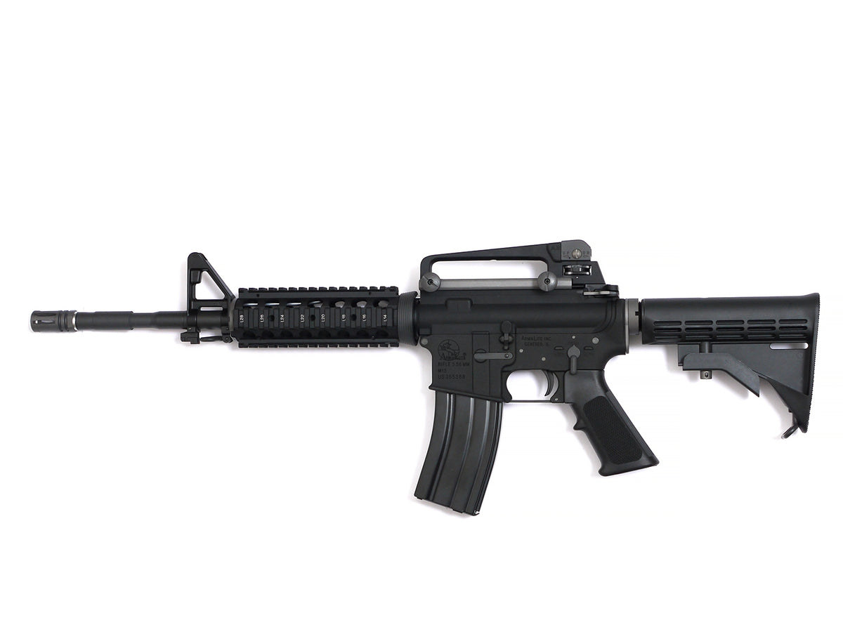 TK CUSTOM / WE M4 RIS GBB RIFLE BK (ARMALITE M15 MARKING)